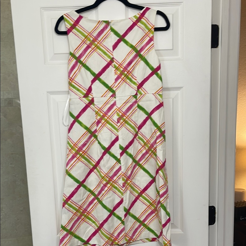 Jessica Howard Sz 10 Plaid Sleeveless A Line Dress - Picture 4 of 5